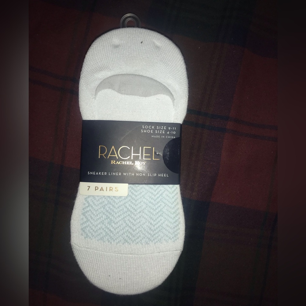 Rachel Roy Sneaker Liner “No Slip Heel’ Socks 7 Pack Sz 9~11 /Shoes 4~10 NEW